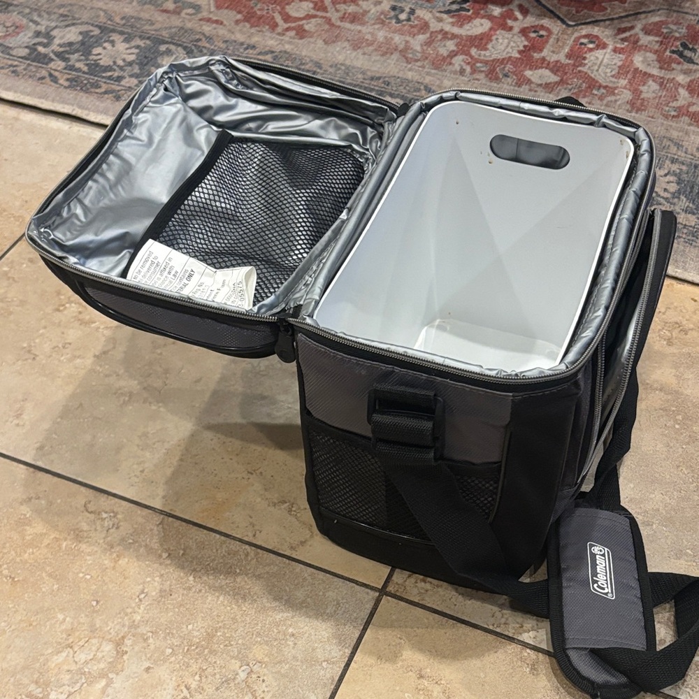 Coleman Gray and Black Soft Cooler with Shoulder Strap - Picture 10 of 11